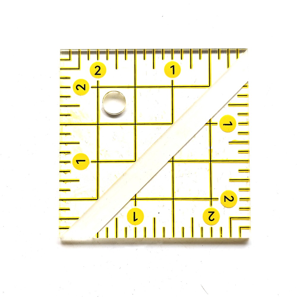 Half Square Acrylic Triangle Ruler Quilting Ruler with Grid Lines for Sewing