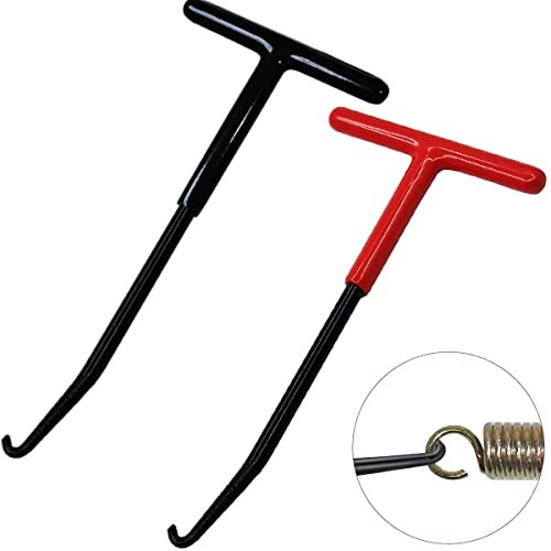 Motorcycle Exhaust Spring Hook, T Shaped Handle Exhaust 2 Pcs -Red & Black)