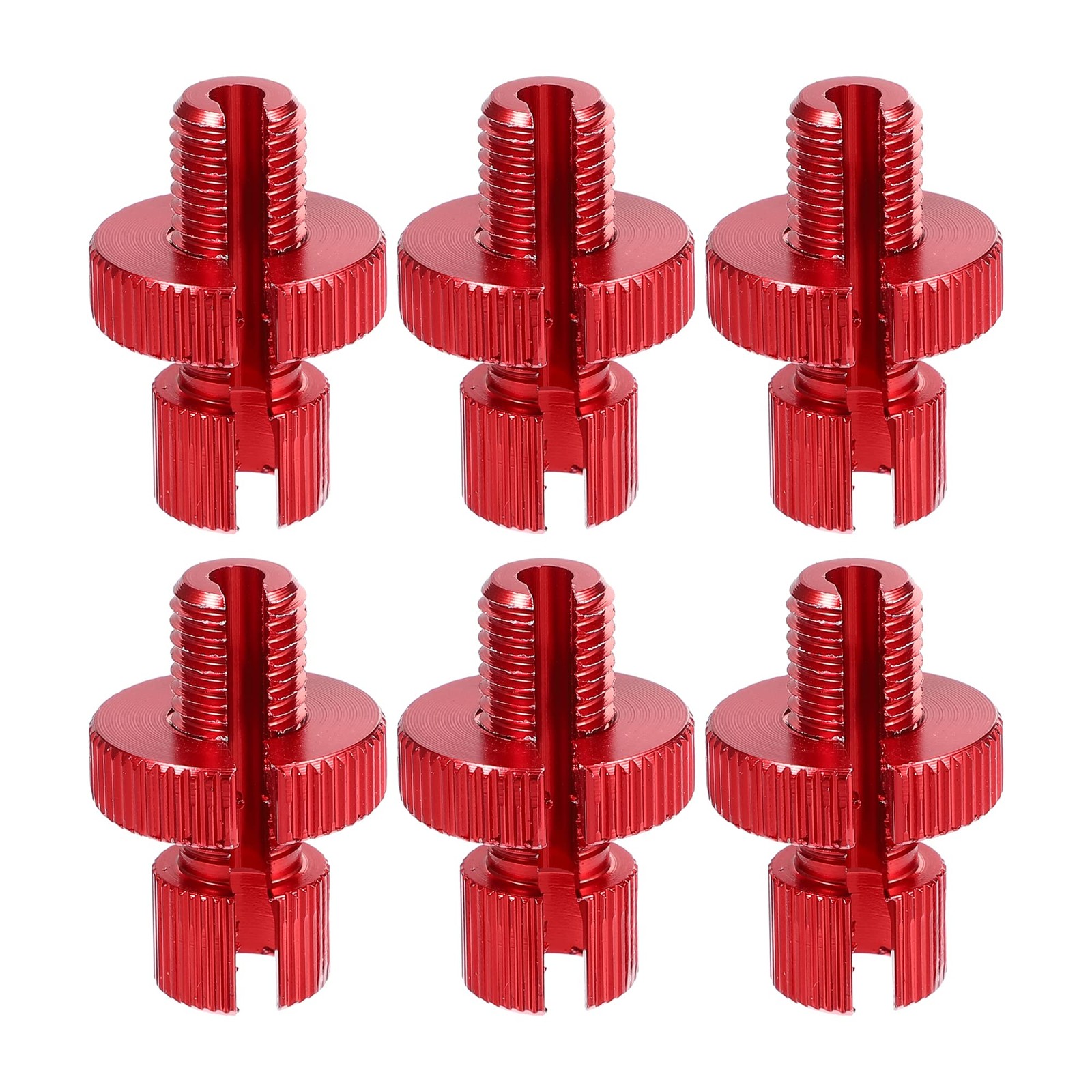 X AUTOHAUX 6 Pcs M10 Brake Clutch Cable Line Adjuster Screw M10, Red
