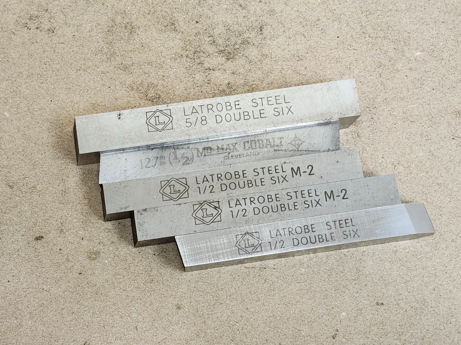 Lot Of Latrobe Double Six M-2 & Mo-Max Cobalt, HSS Tooling   1/2 & 5/8"