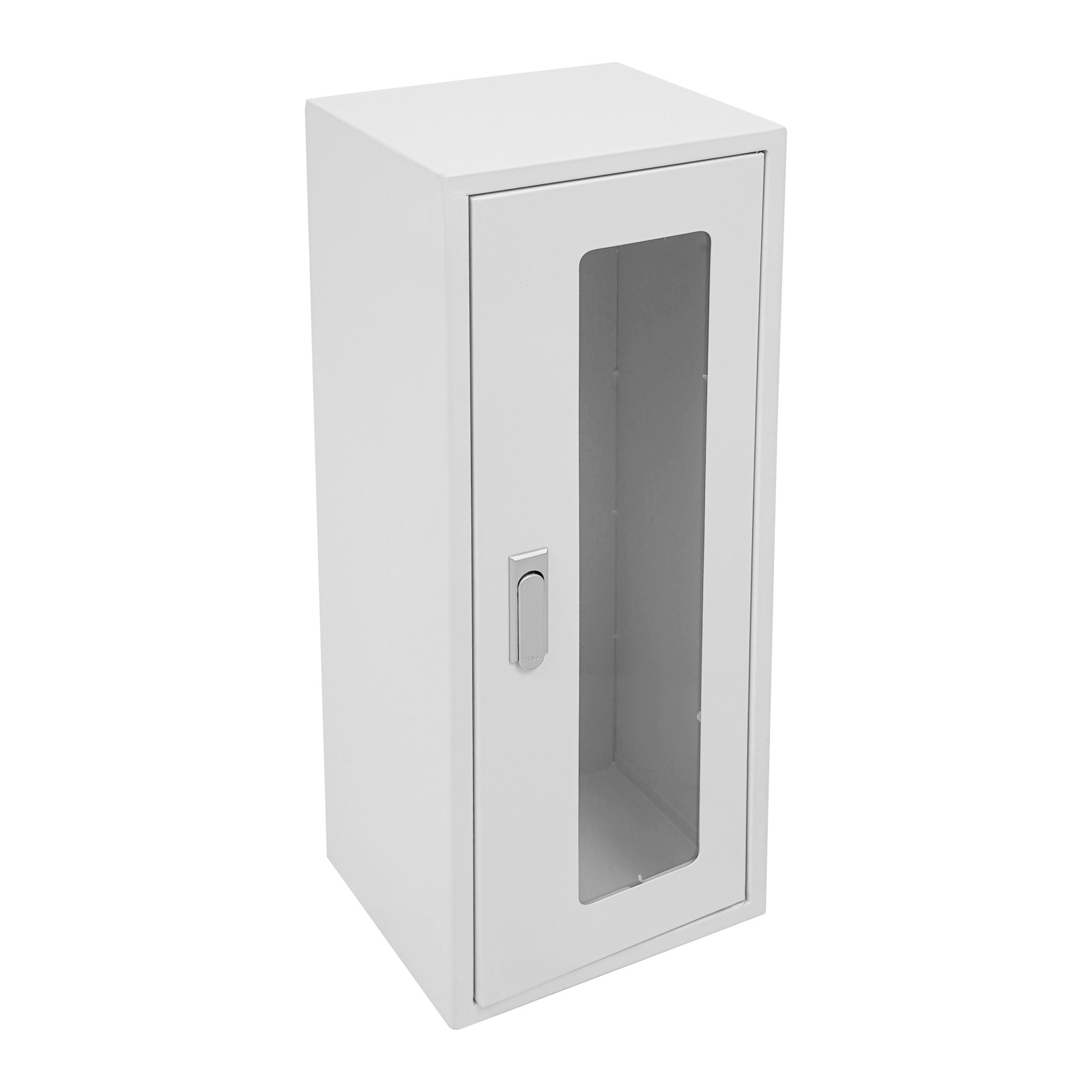 Fire Extinguisher Wall Cabinet FireTech Indoor Outdoor White Surface Mount