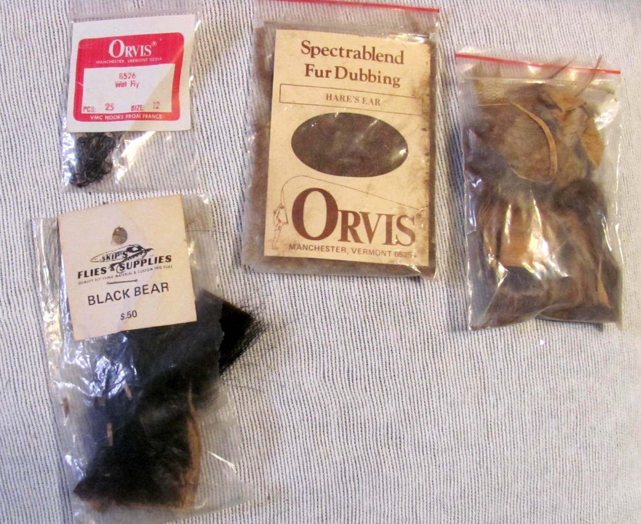 Vintage Orvis Fly Tying Kit Thompson? Pro Vise Pattern Book Thread Foil Feather