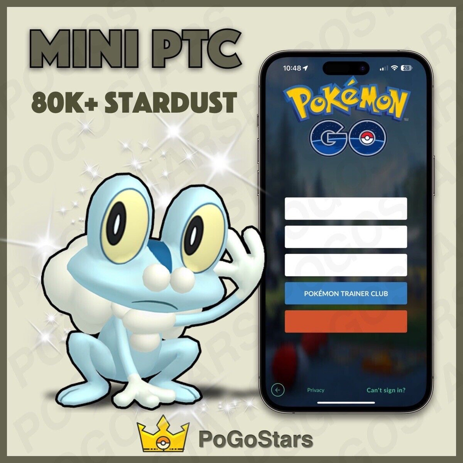 Pokémon PTC GO - Shiny Froakie - 80K Stardust✨Read Description✨