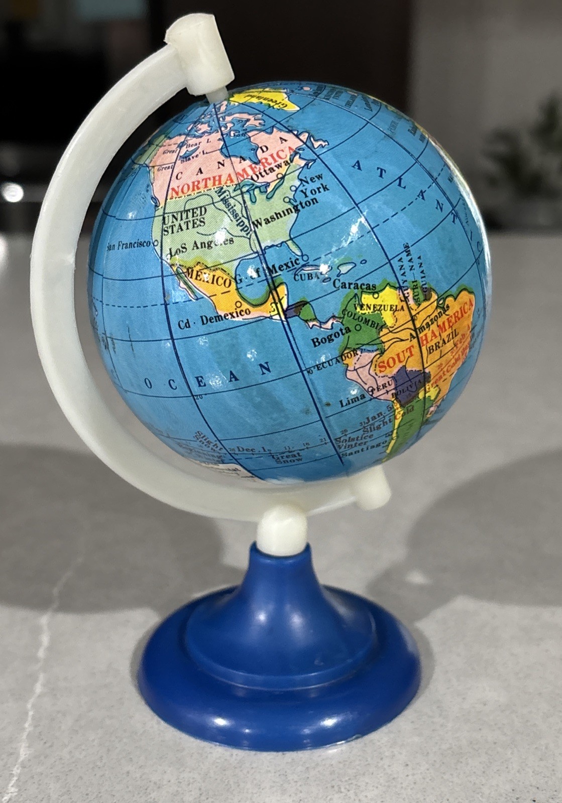 Vintage World Globe Miniature World Globe World Globe Pencil Sharpener