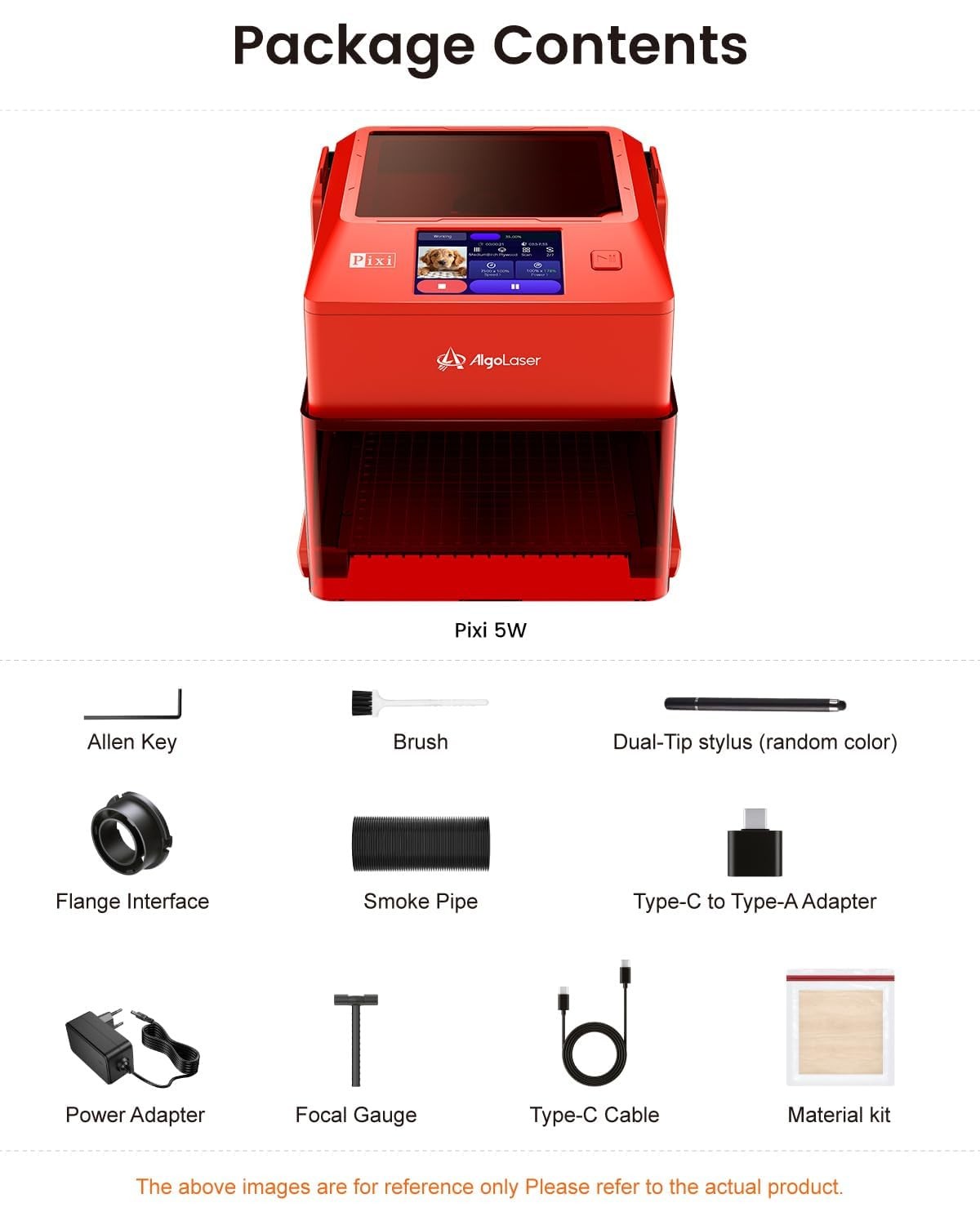 AlgoLaser 5W Laser Engraver Machine: Portable & Smart with 3.5" Touch Screen,...