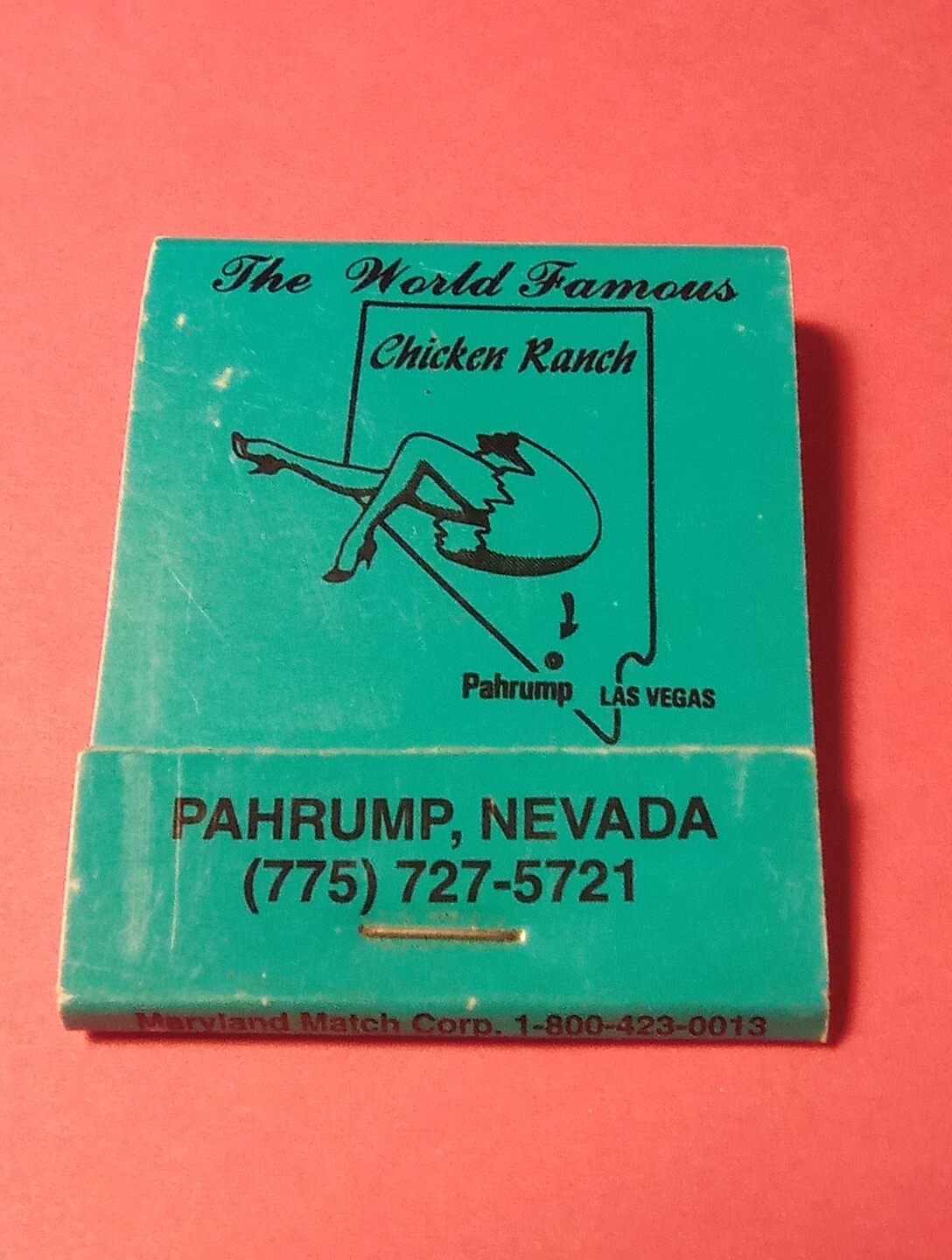 CHICKEN RANCH BROTHEL PAHRUMP, NEVADA LOGO MATCHES GREAT FOR VINTAGE COLLECTION!