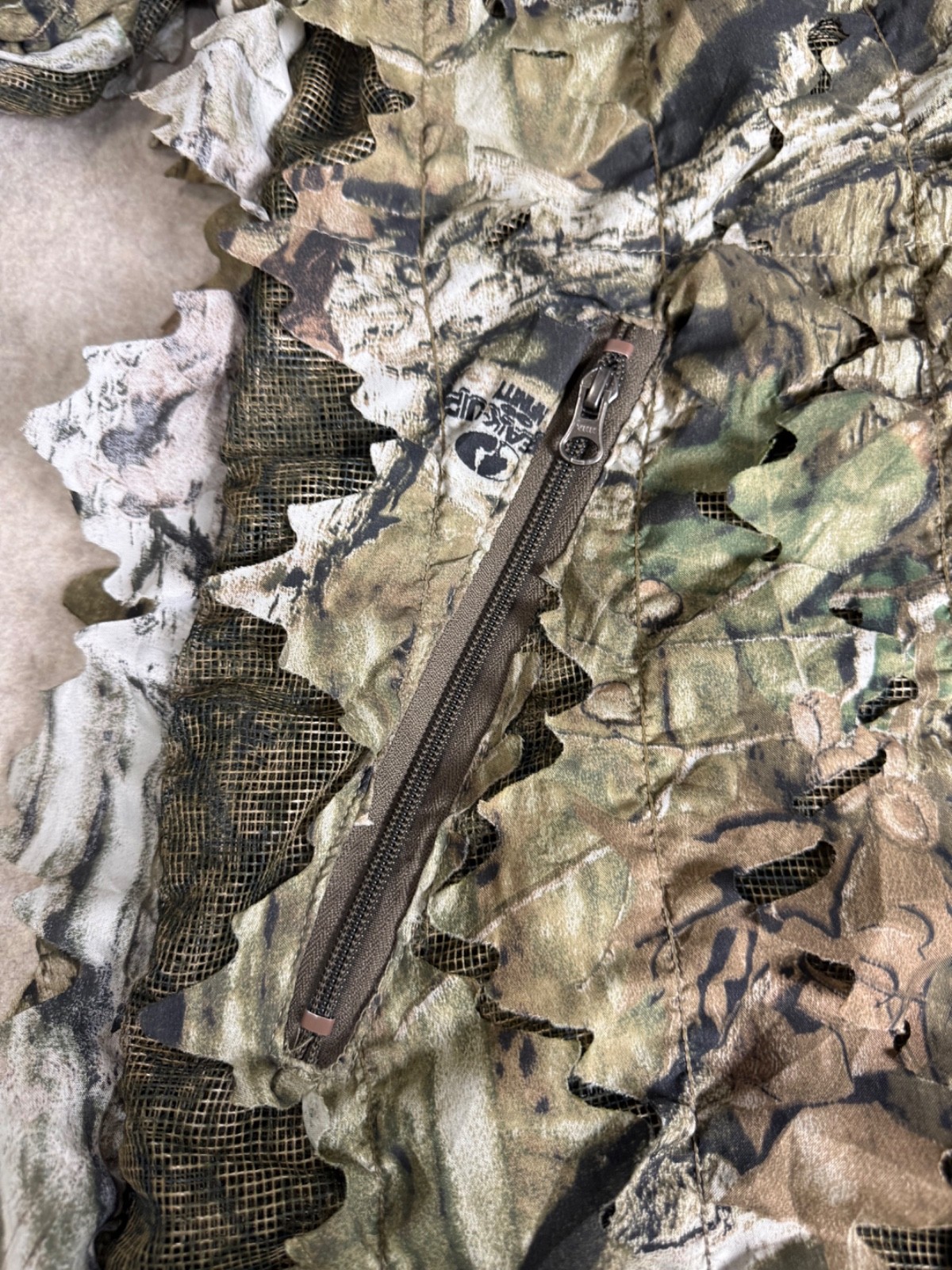 Cabela's Mesh Ghillie Long Pullover Jacket Mossy Oak Break-Up Camo Men's Medium