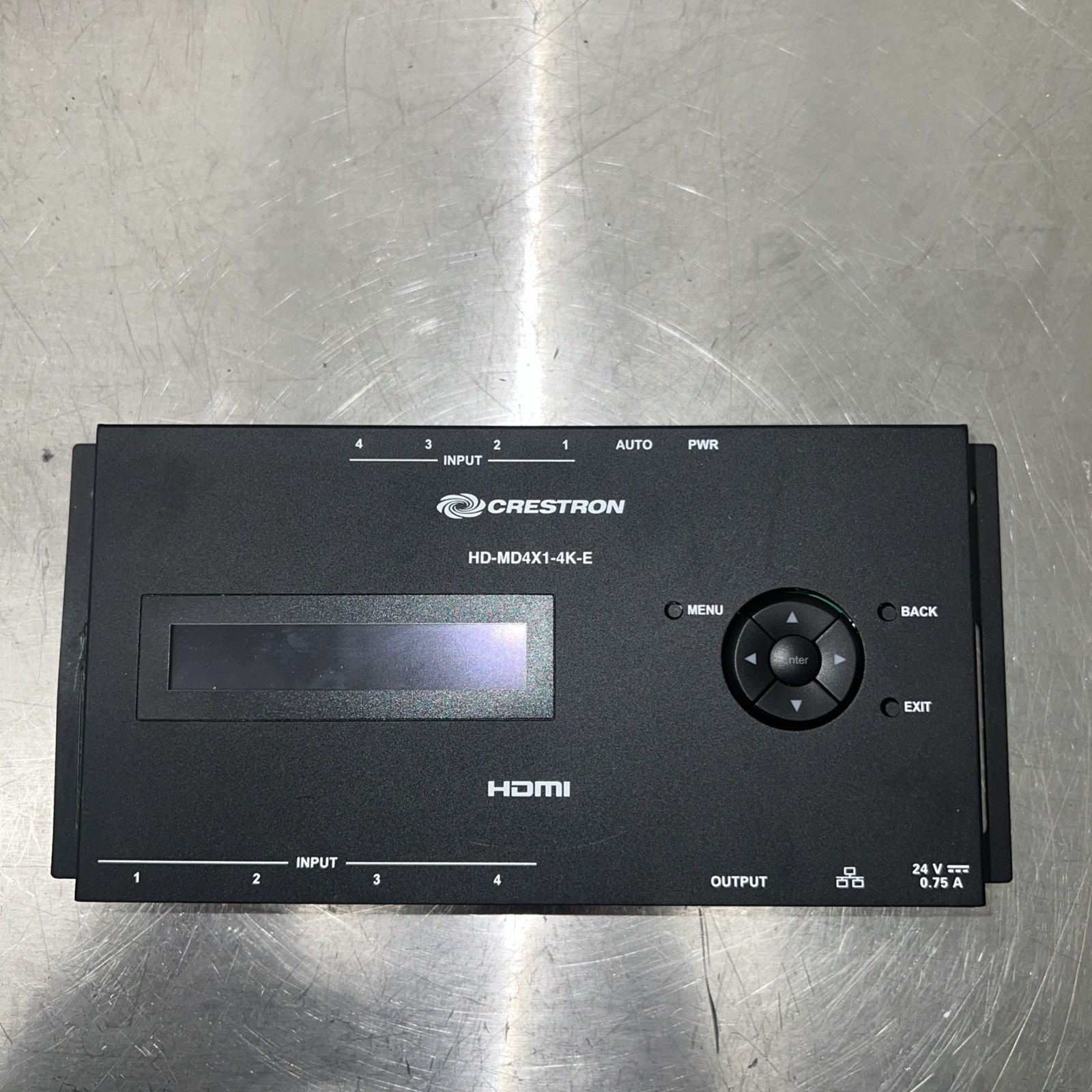 Crestron HD-MD4X1-4K-E HDMI Switcher with Power Supply