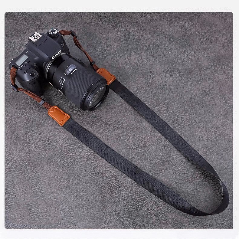 Quick-Release Adjustable Camera Neck Strap for DSLR/SLR/Mirrorless Cameras Black