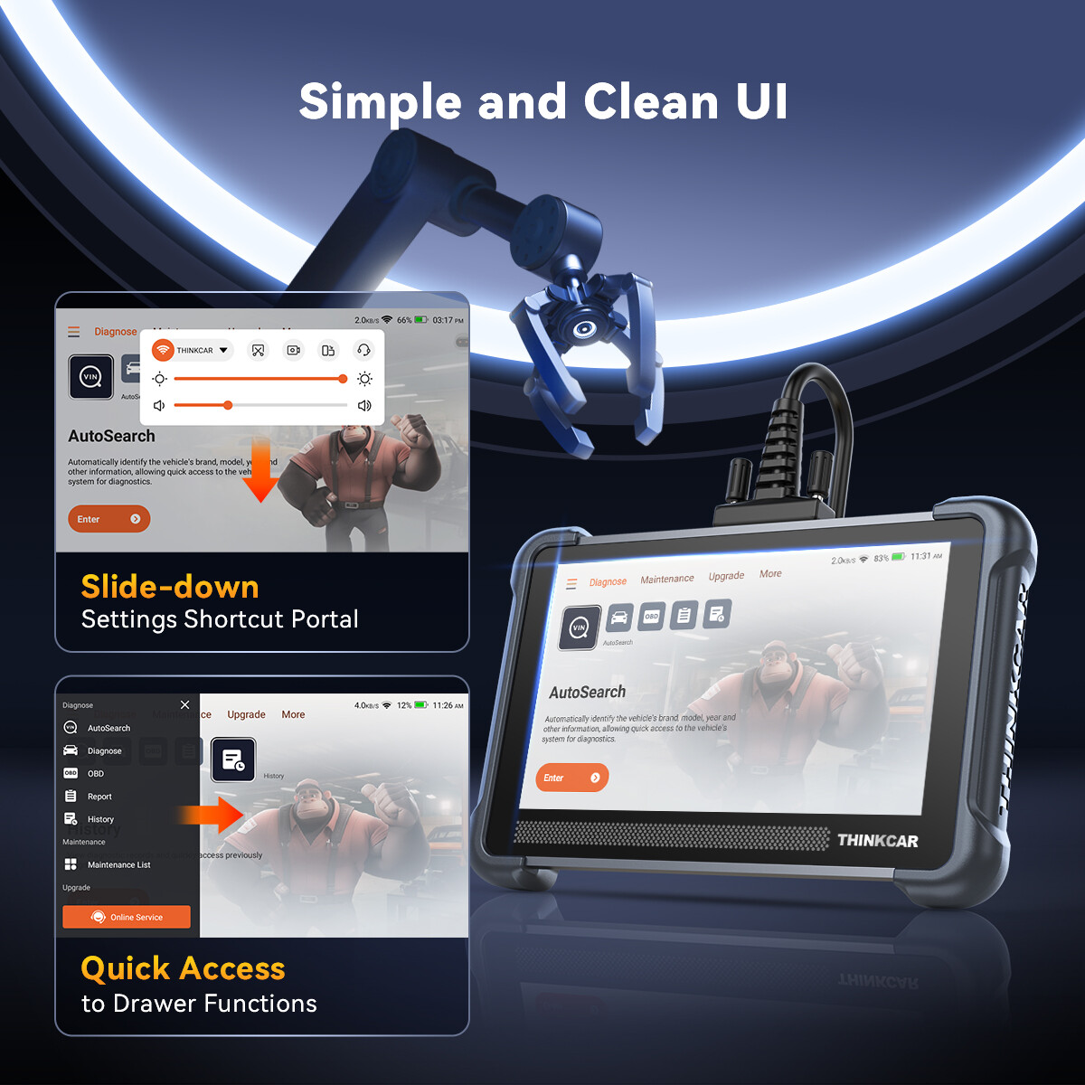 Thinkcar ThinkScan 672 Full System Diagnostic OBD2 Scanner Active Test Scan Tool