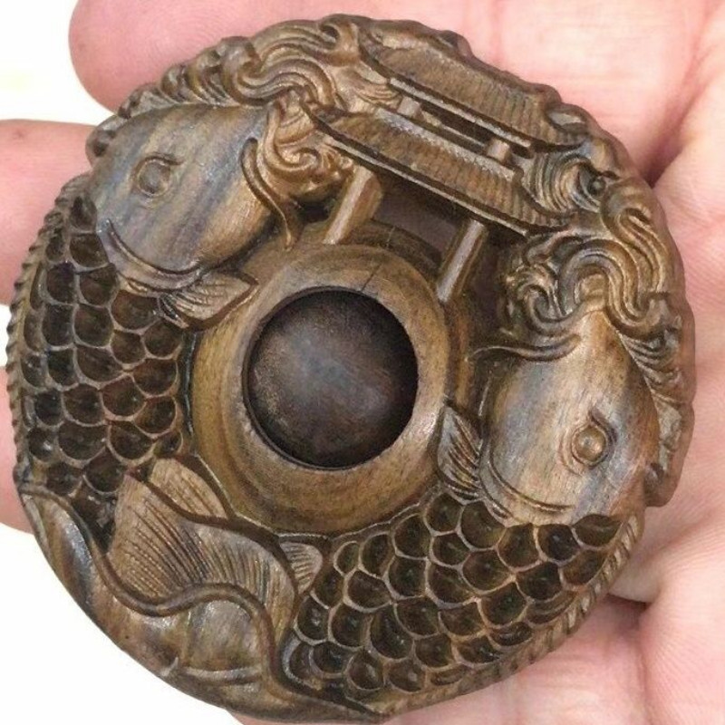 Wooden Pendant Safety Card Handle Stationery Decorative Items Decorative Pendant