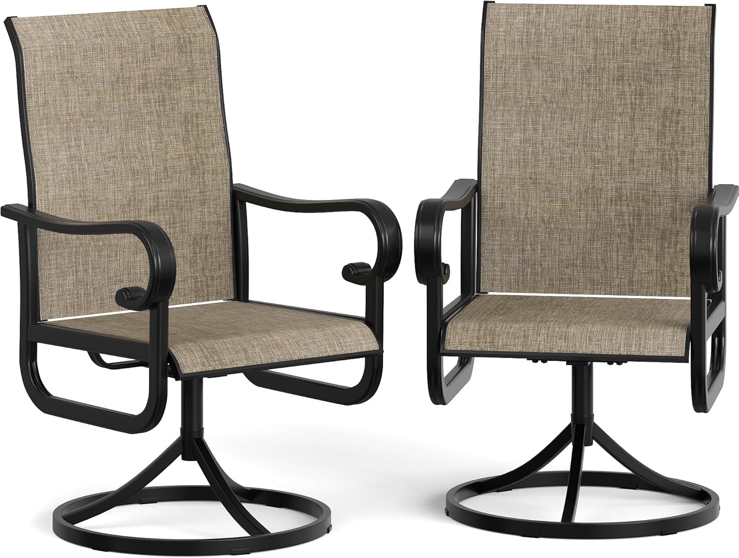 Garvee Patio Swivel Chair Set of 2,Outdoor Dining Chairs,Rocker Patio Chairs New