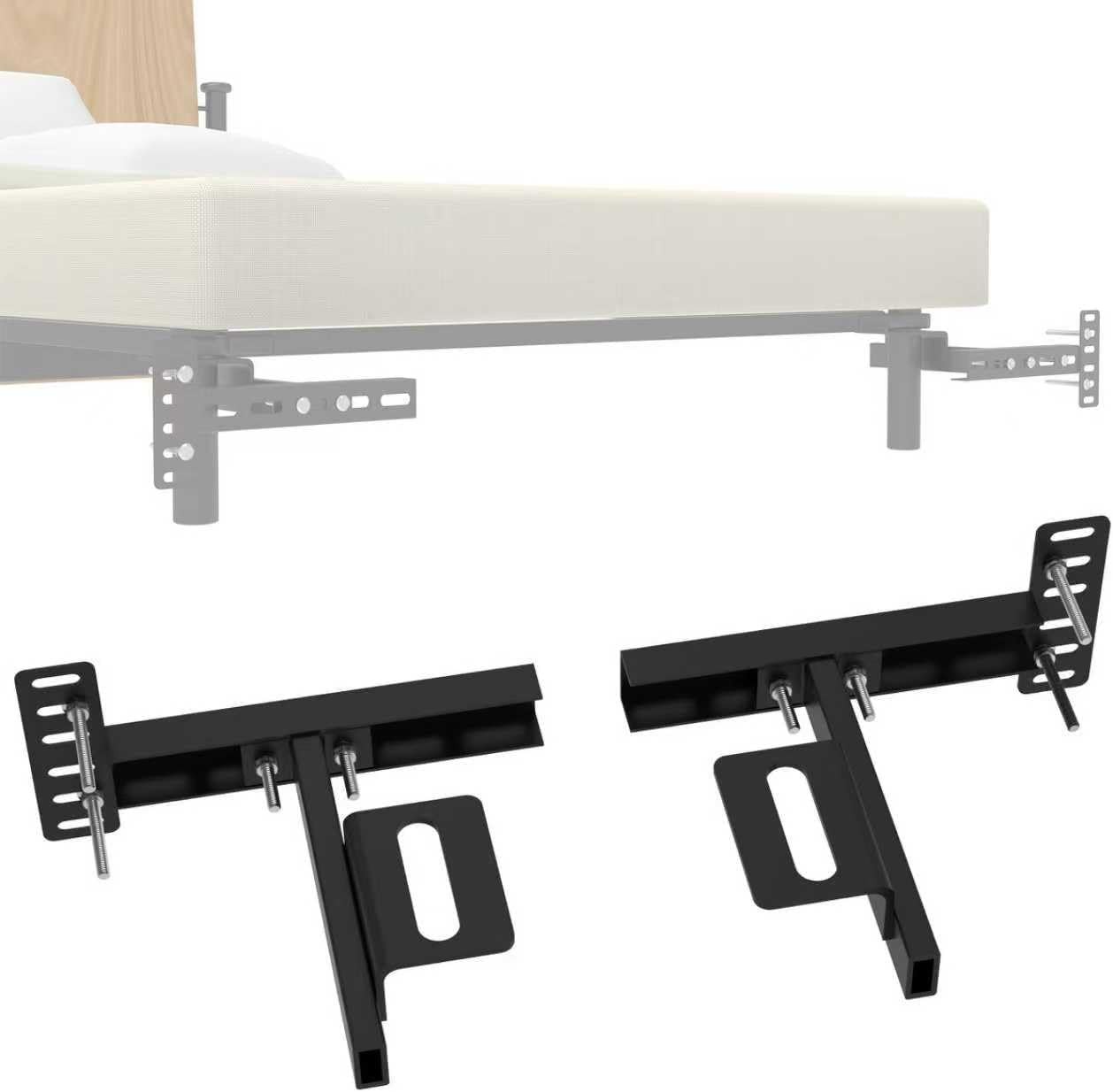 Universal Adjustable Headboard Brackets for Bed Frame Bed Extension Adapter Kit