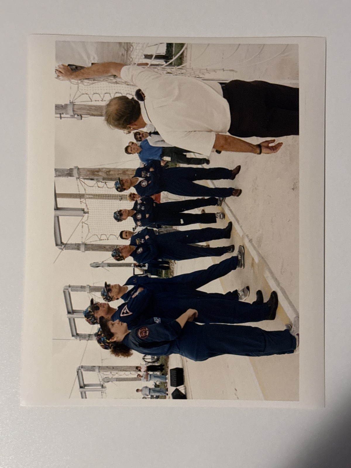 NASA STS-64 Crew Learns Emergency Egress Procedures Press Photo
