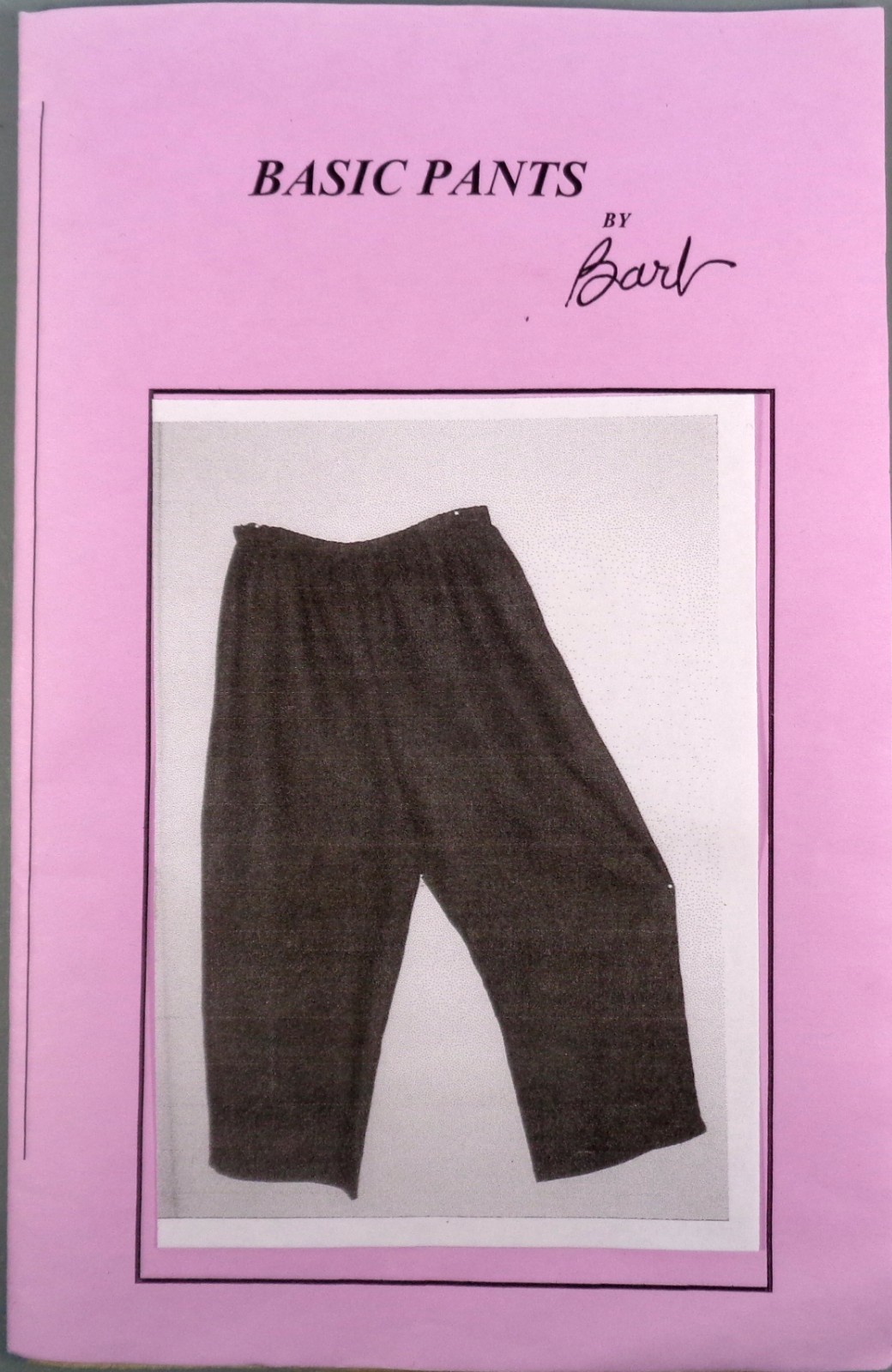Barb Originals pattern Misses' Basic Pants Size Petite, Large & Extra Large