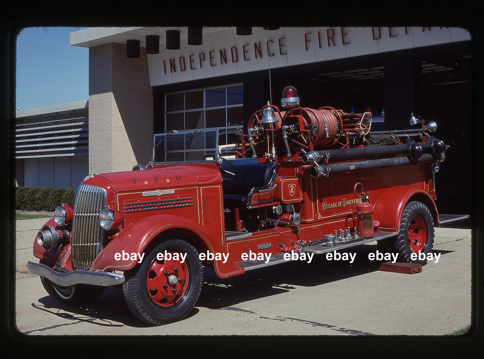 Independence OH 1938 Reo Seagrave pumper Fire Apparatus Slide