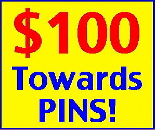 ROCKyourPINworld $100 Gift Credit to ANY PINS in Store! ROCK Your PIN World DEAL