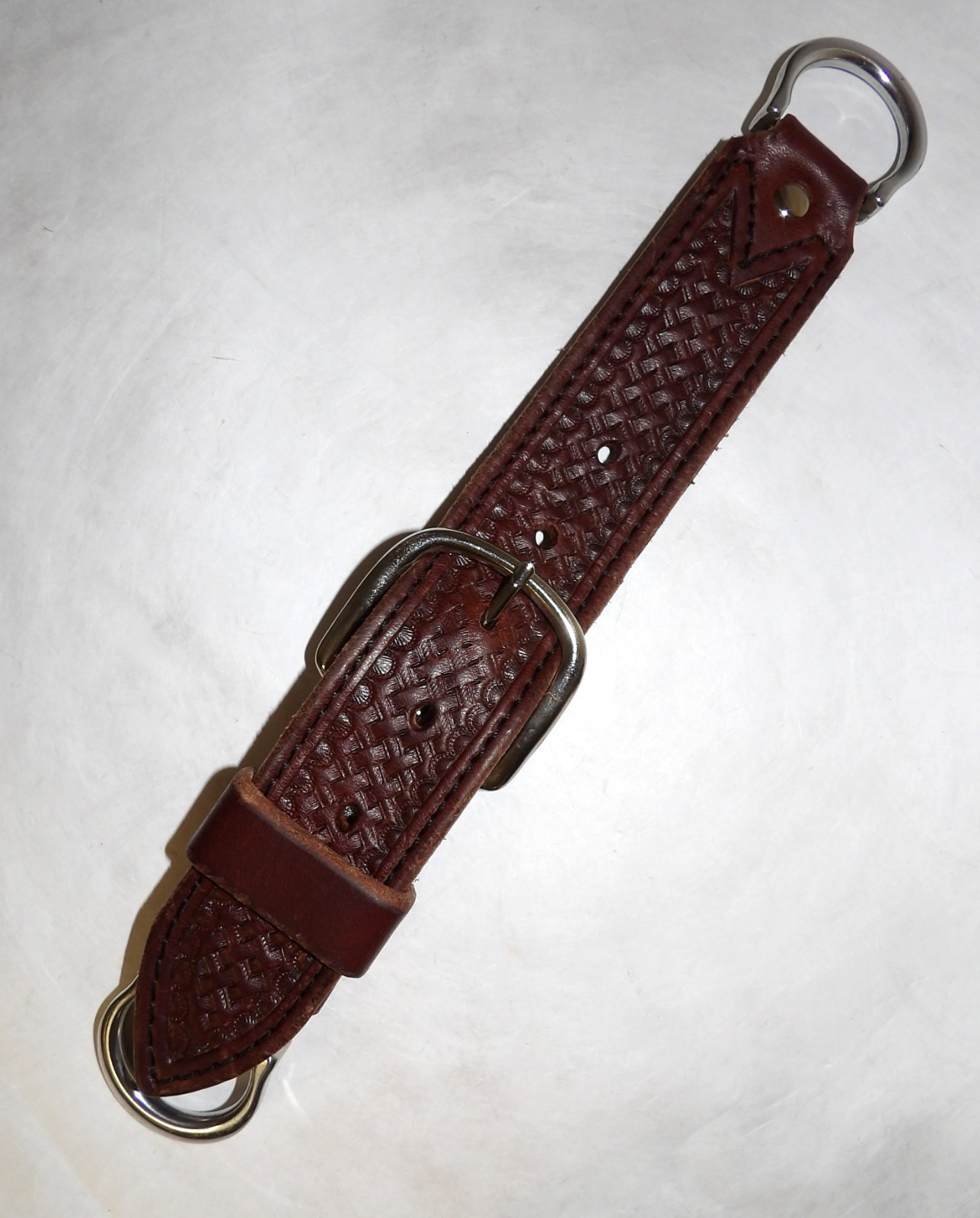 Ken Smith Brown Leather Horse Equestrian Cinch