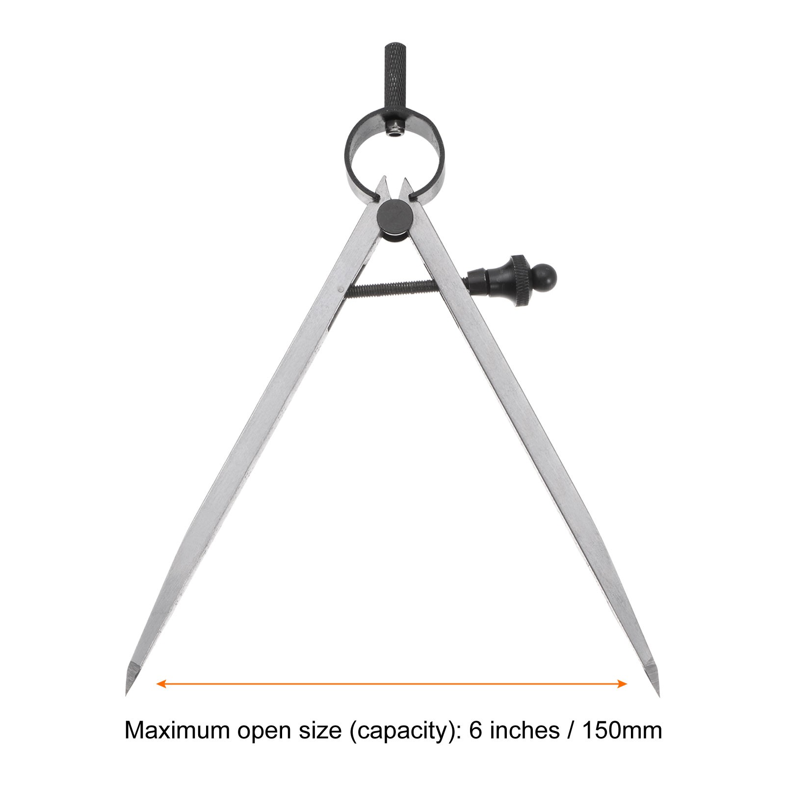 Spring Joint Caliper 6" Adjustable Spring Divider Caliper with Solid Nut