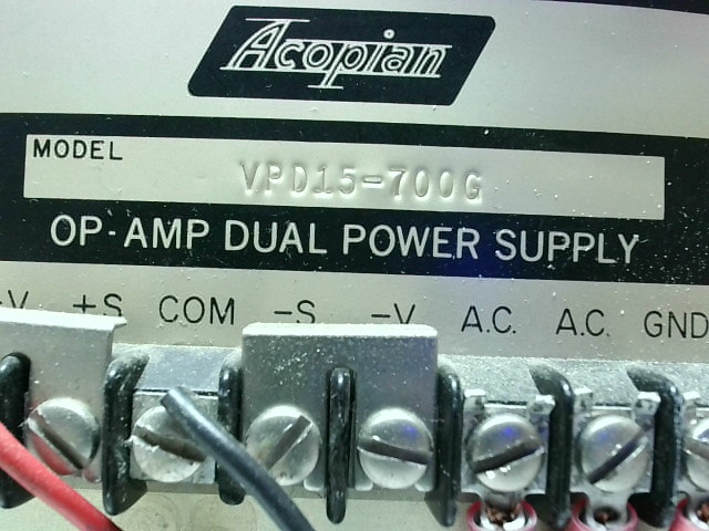 Acopian VPD15-700G Dual Power Supply - Used