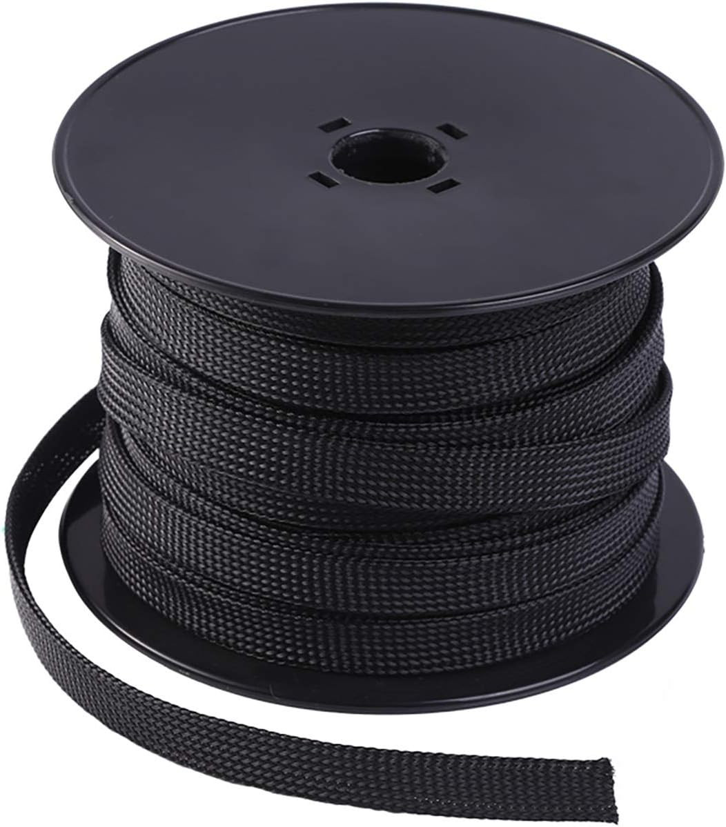 100Ft – 1/2 Inch PET Expandable Braided Cable Sleeve