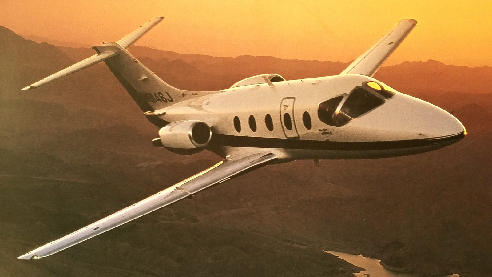 Original Raytheon Beechcraft 400A Sales Brochure, 4 page, 8.5 x 11"