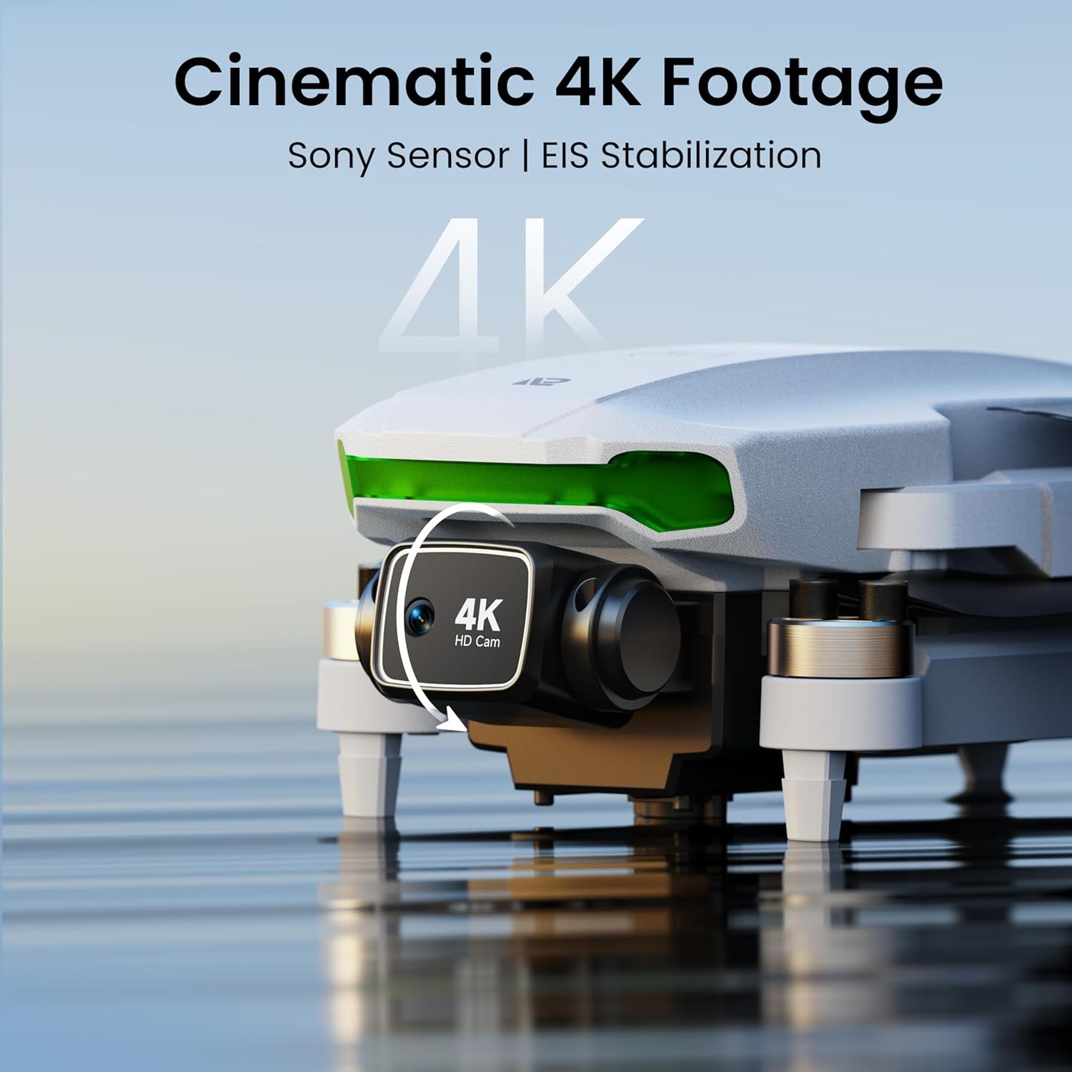 RC Drone with EIS 4K Camera for Adults, GPS Drone with 5.0" Screen on Controller