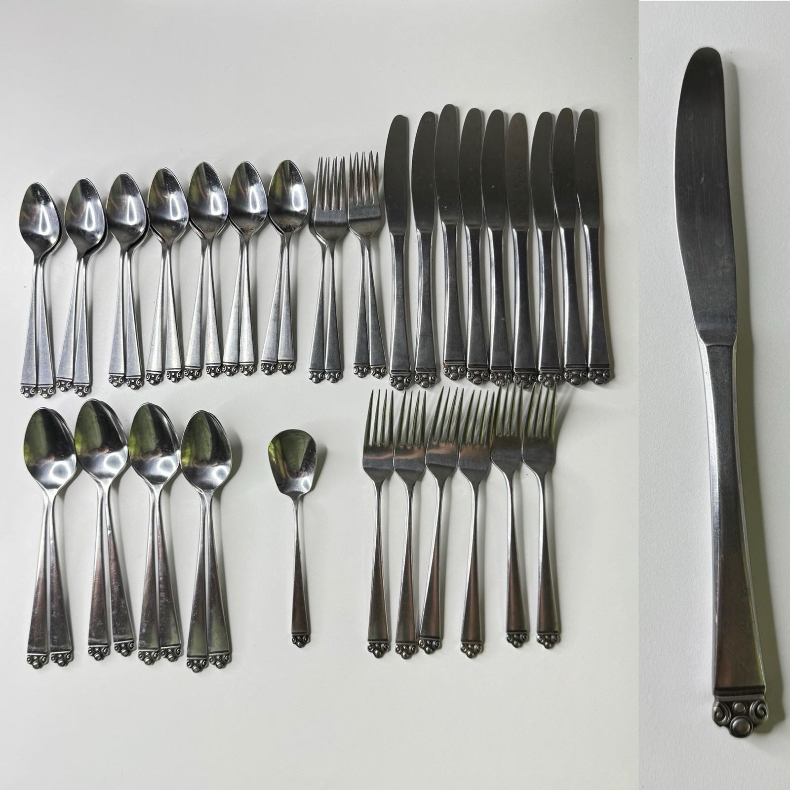 NATIONAL CROWN POINT Stainless Flatware  Stainless Japan 42 Pcs