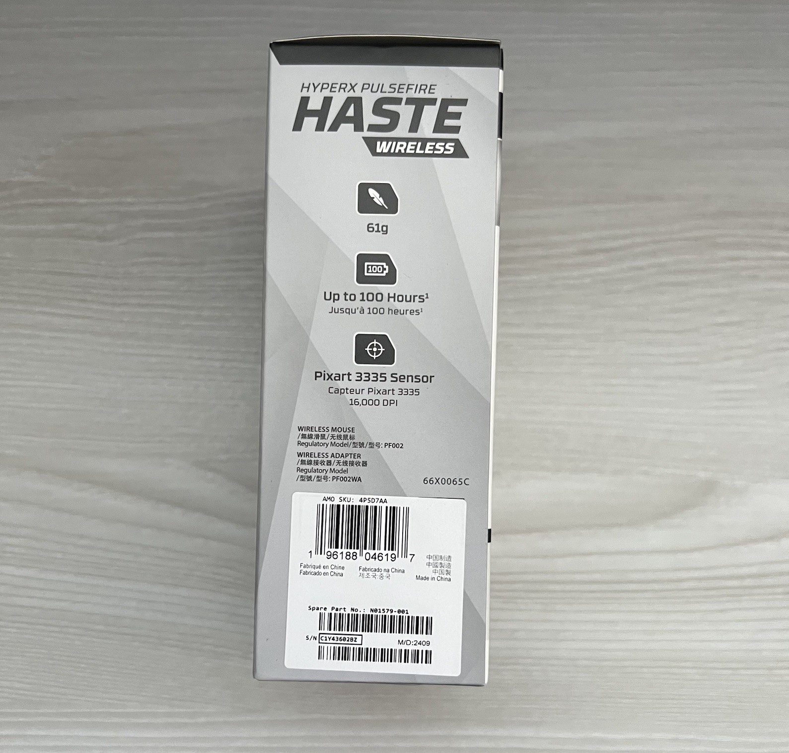 HyperX Pulsefire Haste Ultra-Lightweight Wireless Optical Gaming Mouse – Black