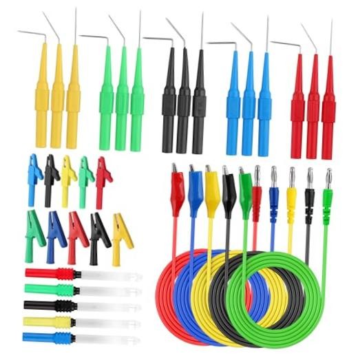 Back Probe Kit,35PCS Multimeter Test Leads with Piercing Probes & Clips | 3