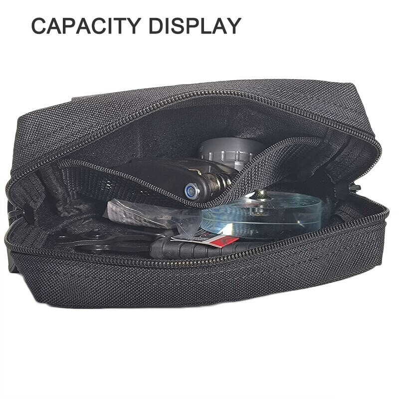 LOKI-360 TACTICAL BLACK MOLLE POUCH. EDC-MULTI PURPOSE-ADMIN. FREE SHIPPING.