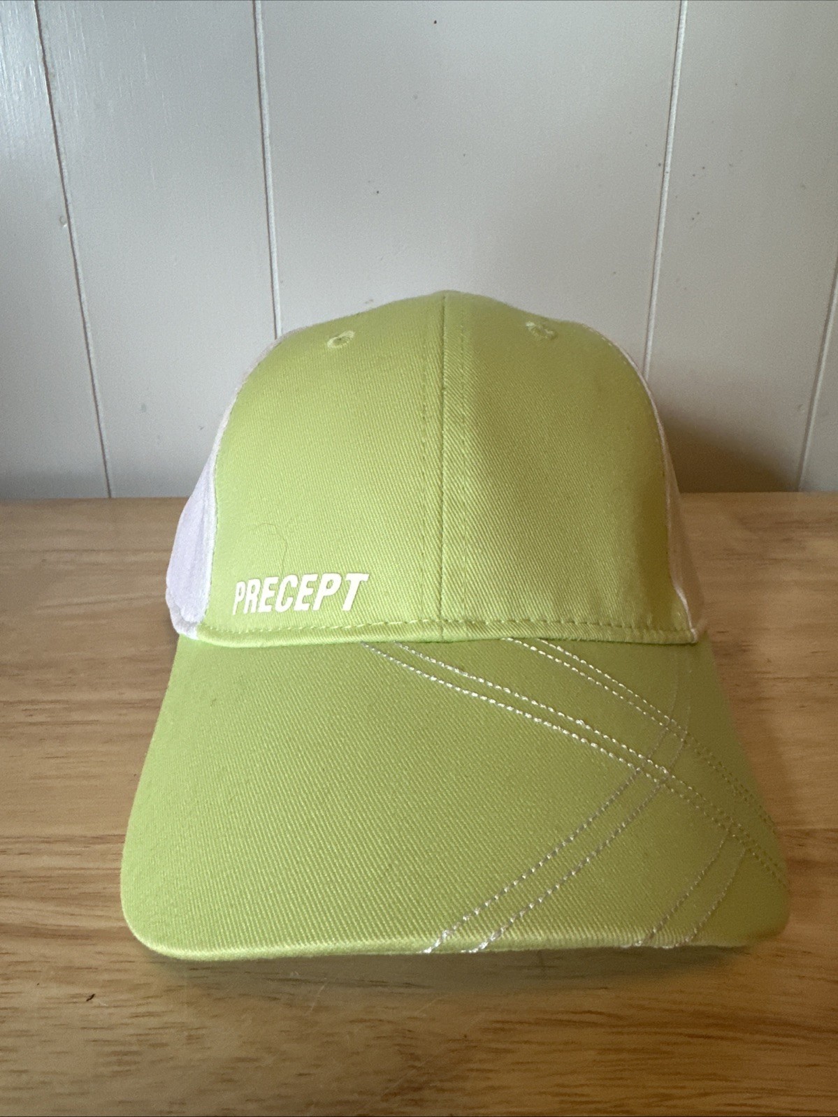 Precept Golf Cap Hat Color Green/white Adjustable Strap New Without Tags