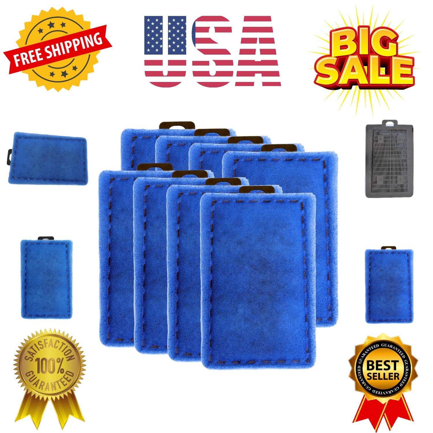 8 Pack Aquarium Filter Cartridge Rite-Size E Replacement Filter Cartridges Co...
