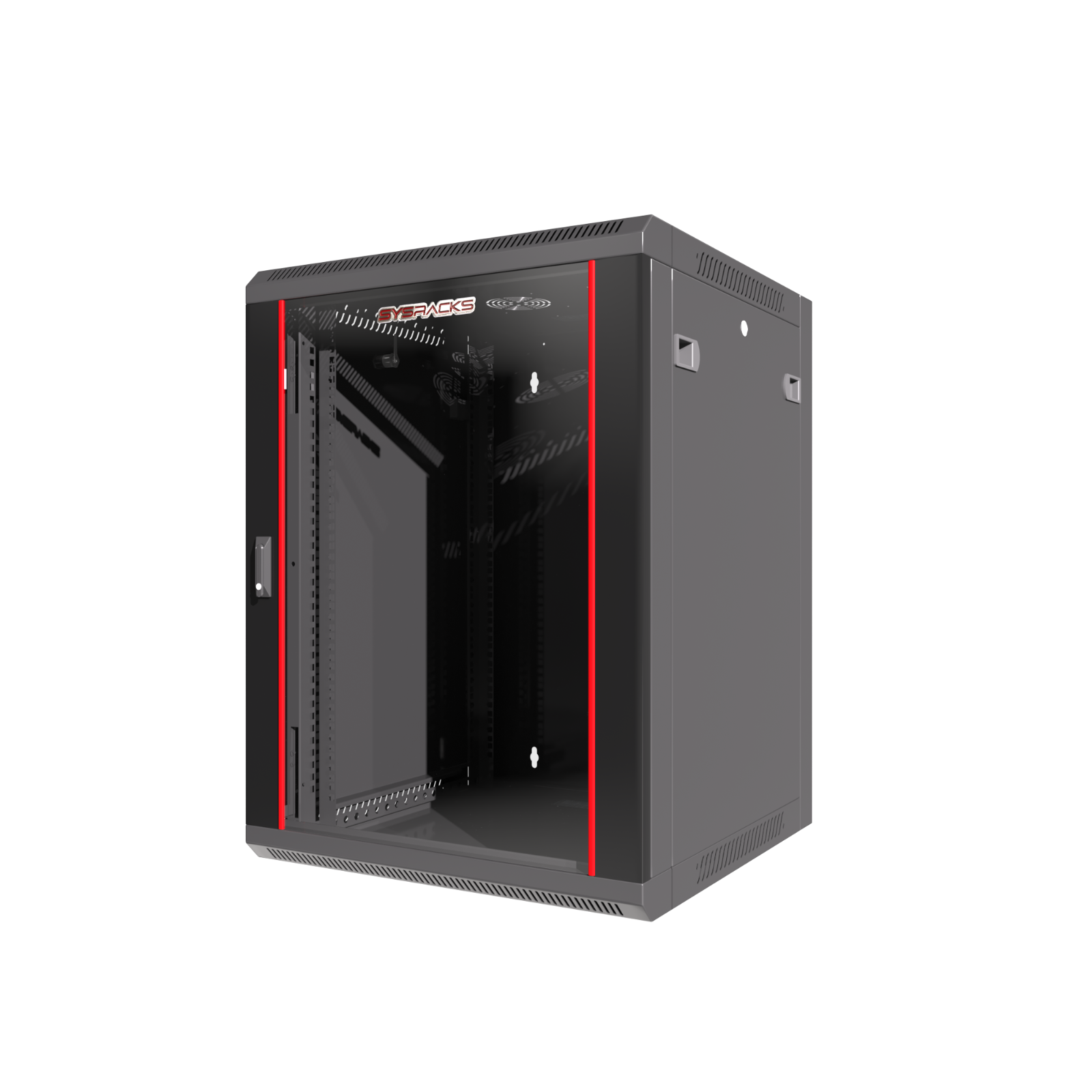 Server Rack 12U Wall Mount Cabinet Locking Networking Data Enclosure Glass Door