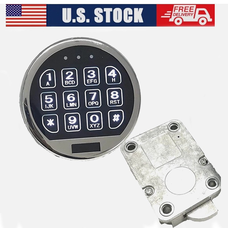 Gun Safe Lock Replacement with Swing Bolt Black Keypad Safe Electronic Lock