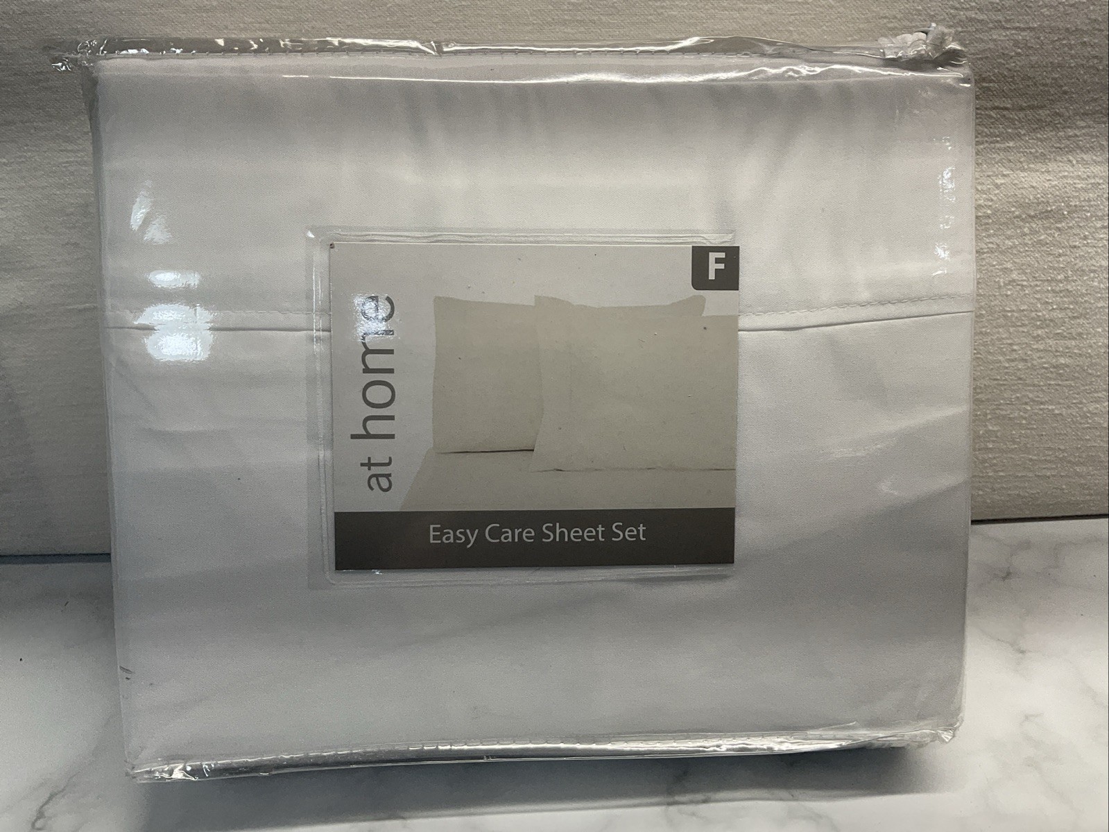 NEW At Home Easy Care Sheet Set FULL WHITE