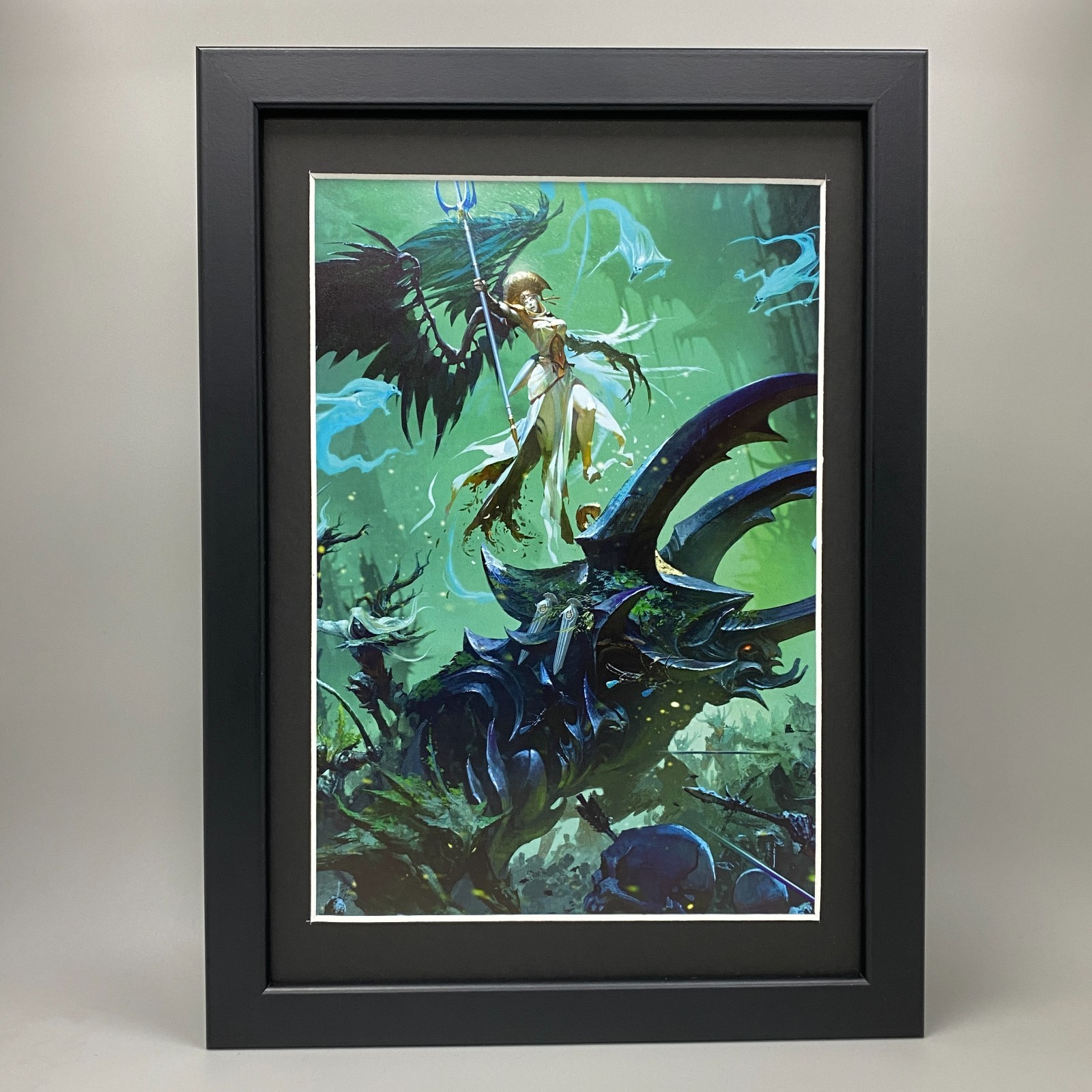ALARIELLE THE EVERQUEEN FRAMED ART SYLVANETH WOOD ELVES AELVES WARHAMMER AOS