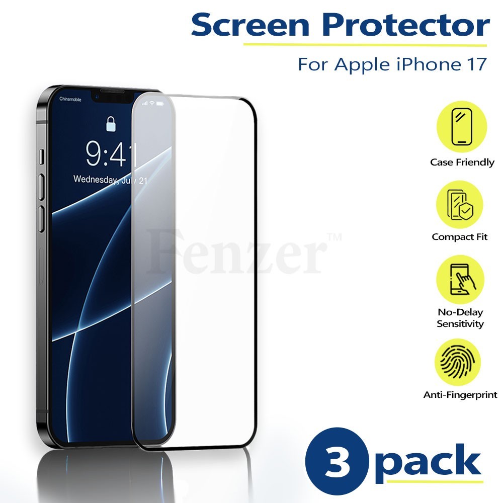 3-Pack For iPhone 17 Tempered Glass Aluminium Bendable LCD HD Screen Protector