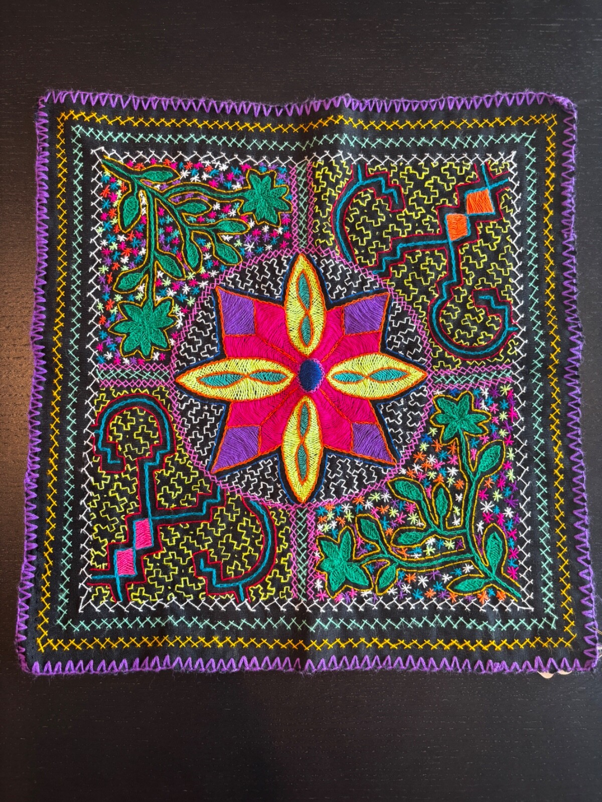 Shipibo Altar Cloth made by Shipibo Female Shaman