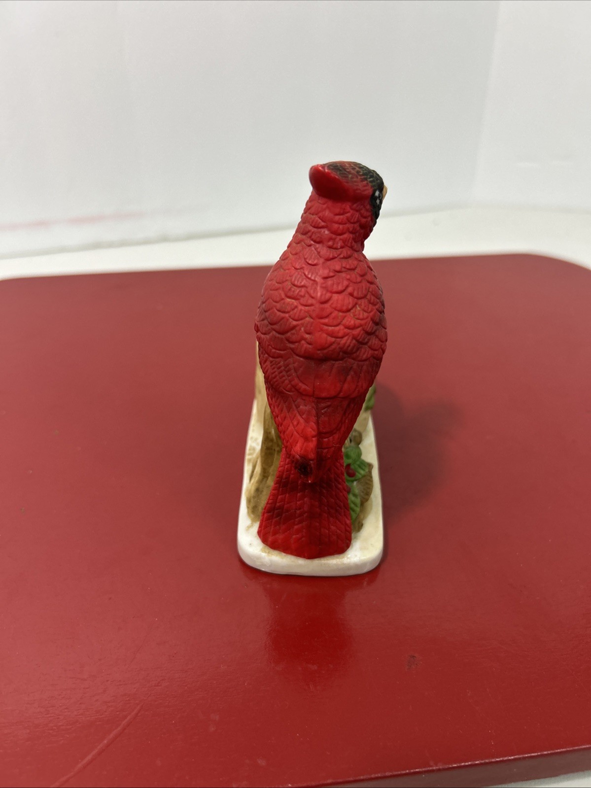 Cardinal Trinket Box Hand Painted Made In Taiwan