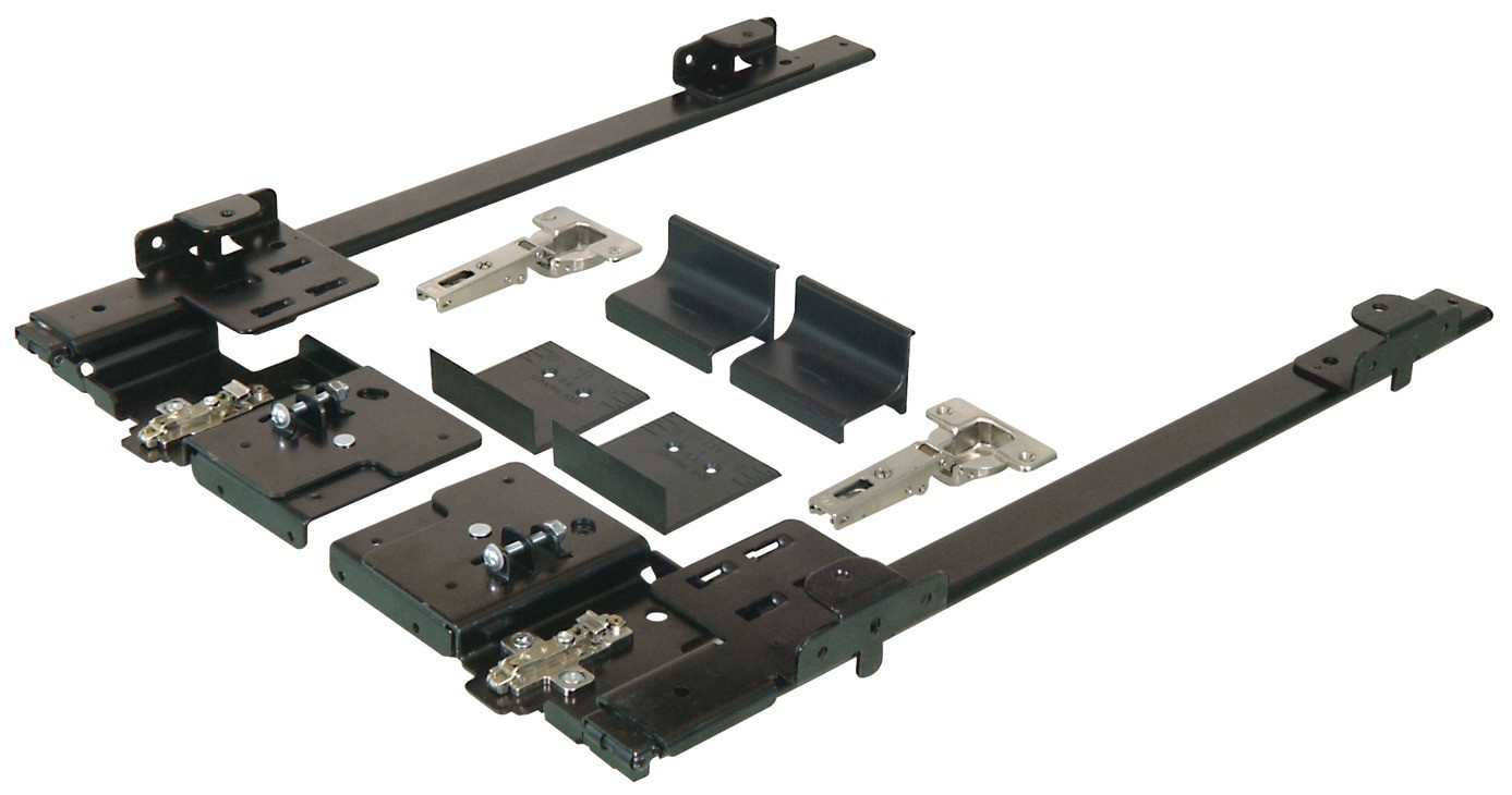 Accuride 1321 Pro Pocket Door Slide 16"L, 30lb | Polybagged | Black | CB 1321-16