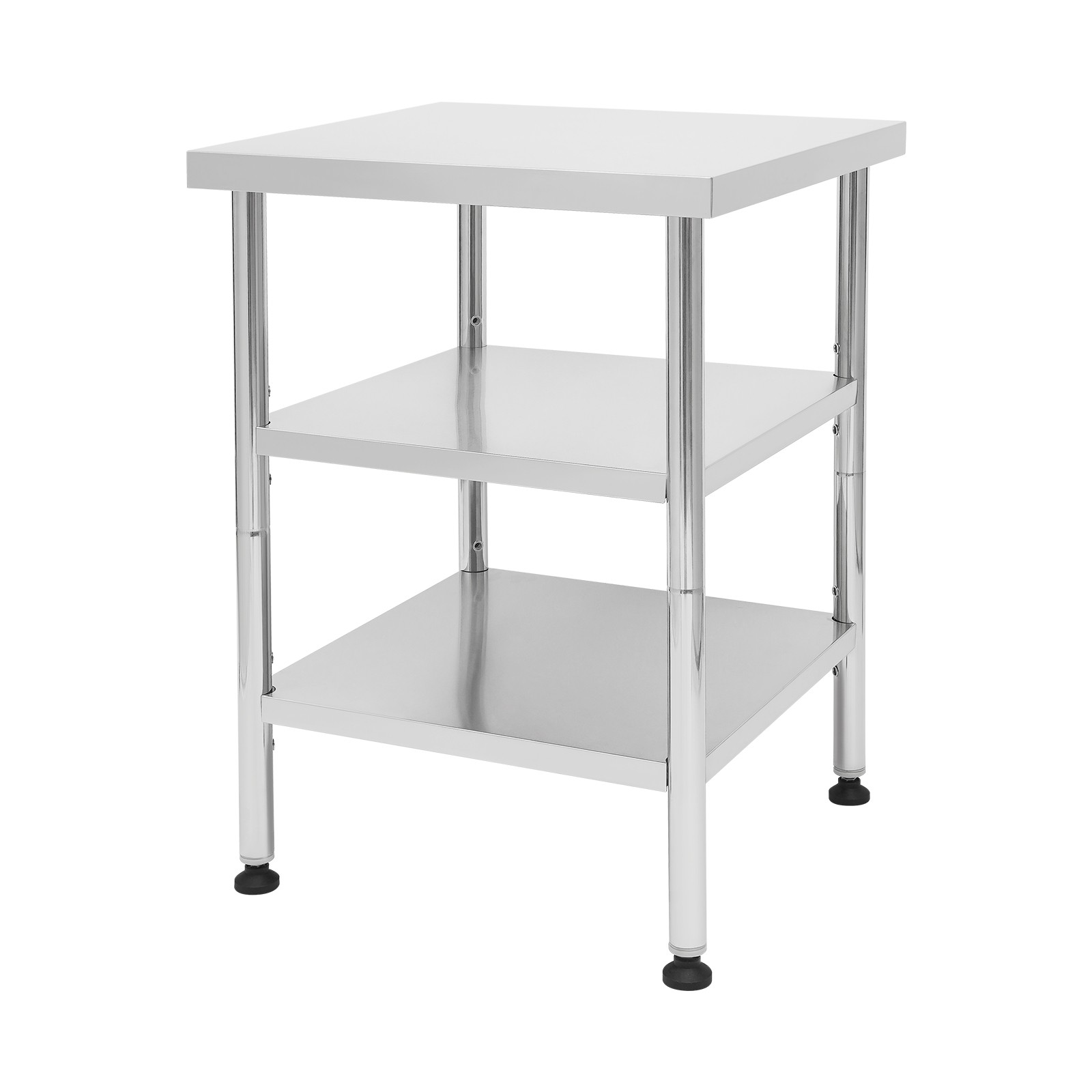 Work Table Commercial Work Table with Adjustable Under Shelves 3-Tier Work Table