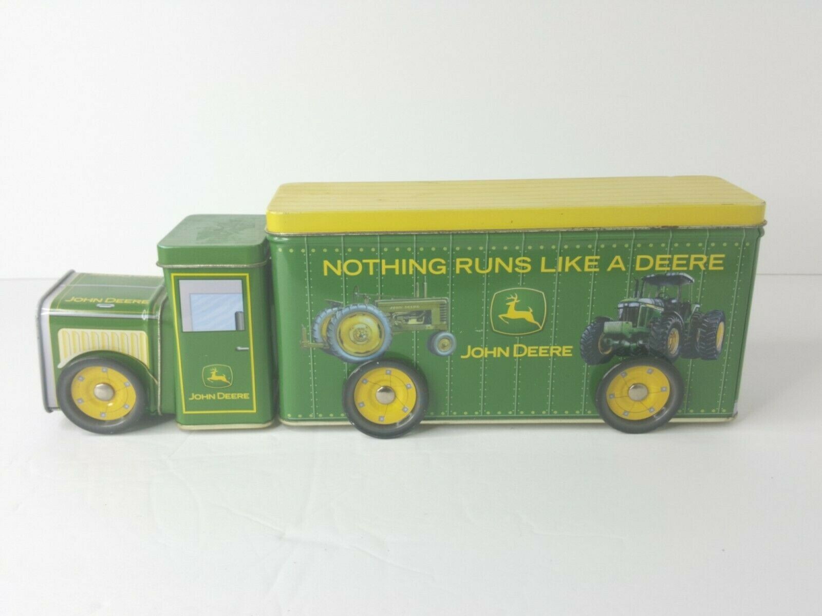 John Deer Collectible Truck Tin with Removable top GREEN