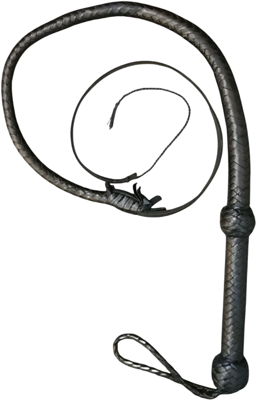 Indiana Jones Bullwhip | 3FT Genuine Leather 8 Plait Handmade Equestrian Whip
