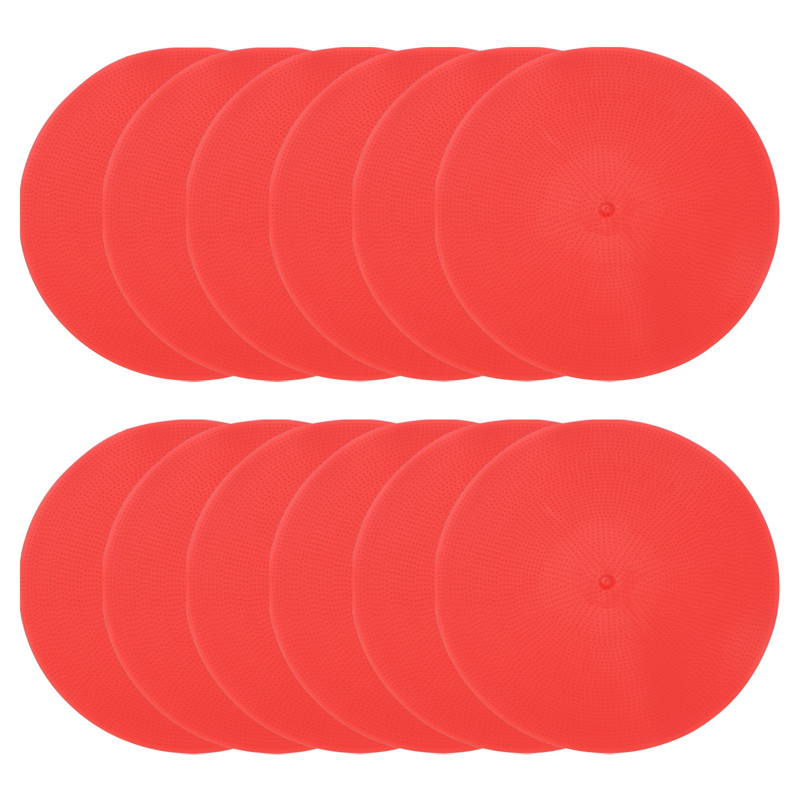 12Pcs 9 Inch Spot Markers Non-Slip Floor Dots Agility Markers Red