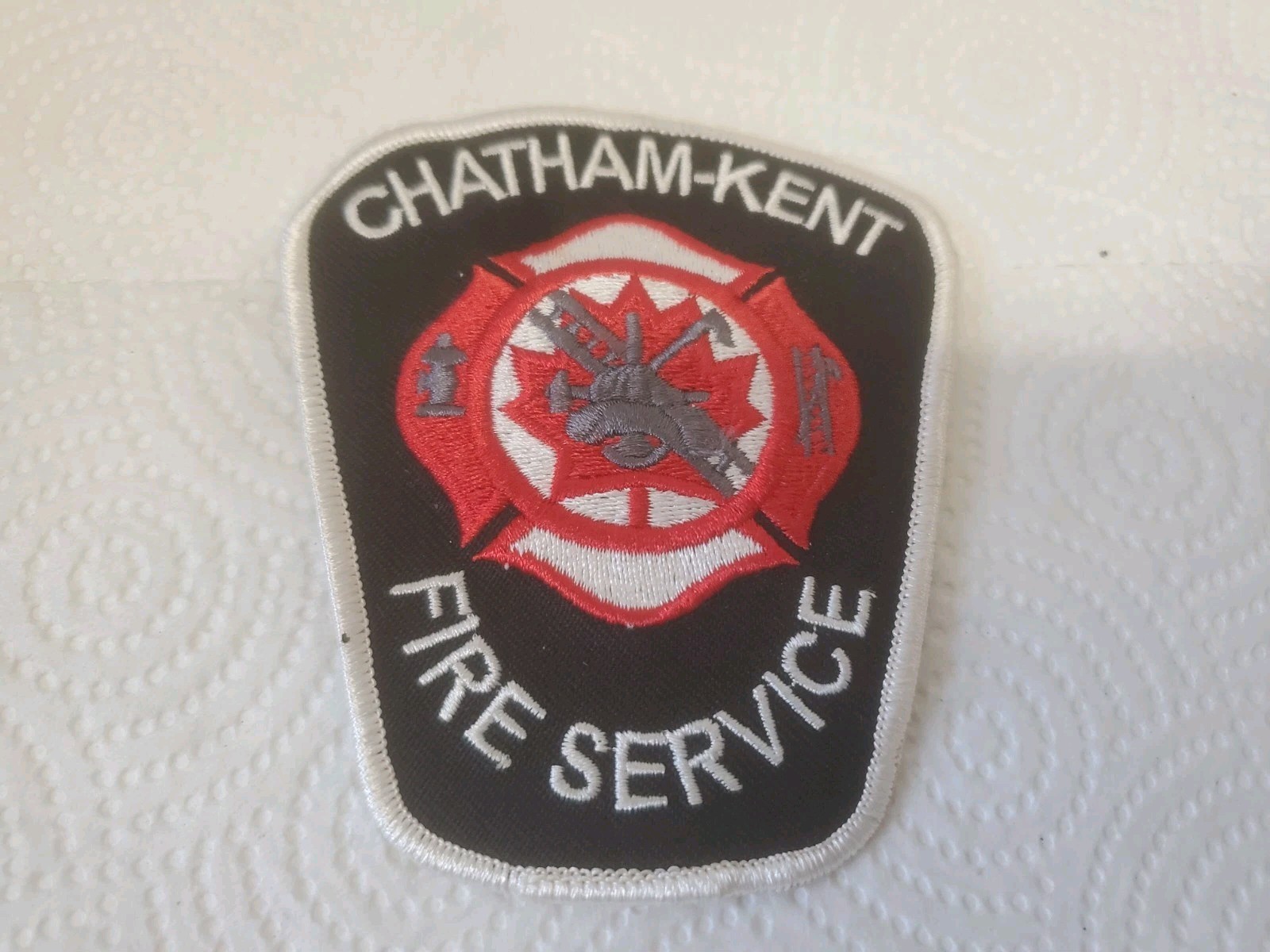 3-1/2" X 4-1/4" Cloth Patch Chatham Kent  Fire Service Canada