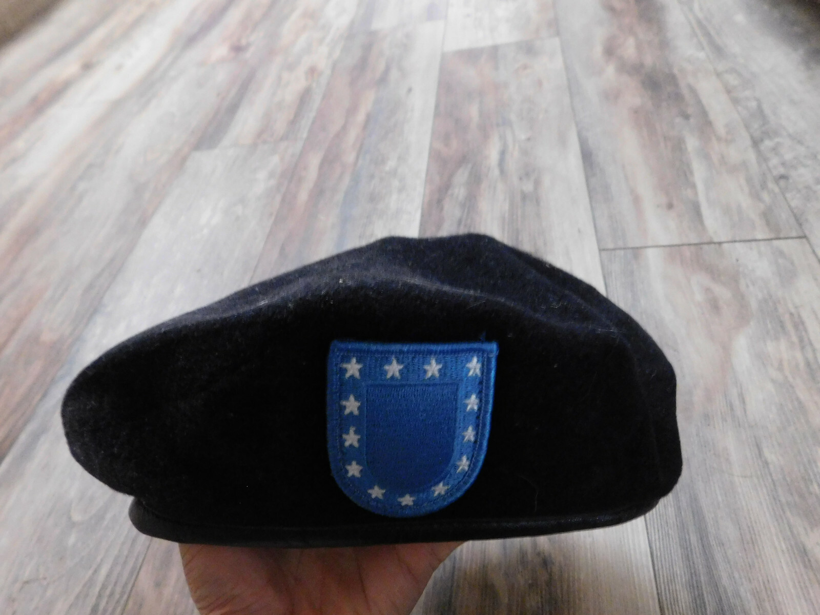 US ARMY BLACK WOOL BERET SIZE 7