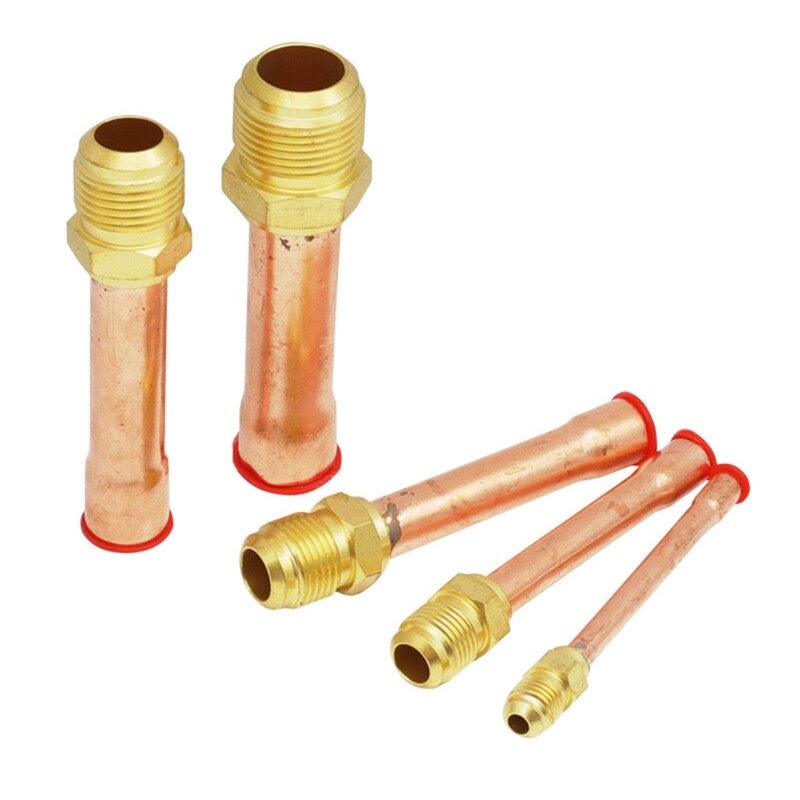 4Pcs Brass Fitting SAE Flare Connector Male Thread Adapter with Tube