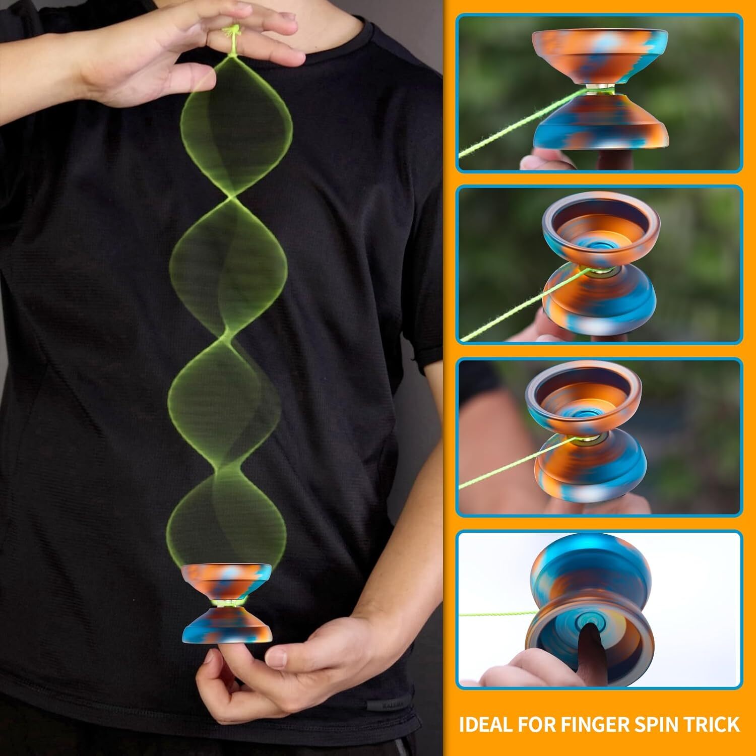 X0312 Unresponsive Finger Spin Yoyo Professional, Responsive Yoyo for Adults ...