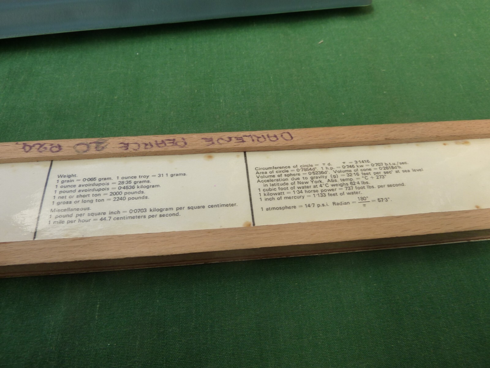 UNIQUE 'UNIVERSAL ONE' SLIDE RULE WITH POUCH